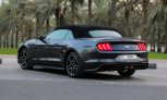 Black Ford Mustang EcoBoost Convertible V4 2019 for rent in Ajman 2